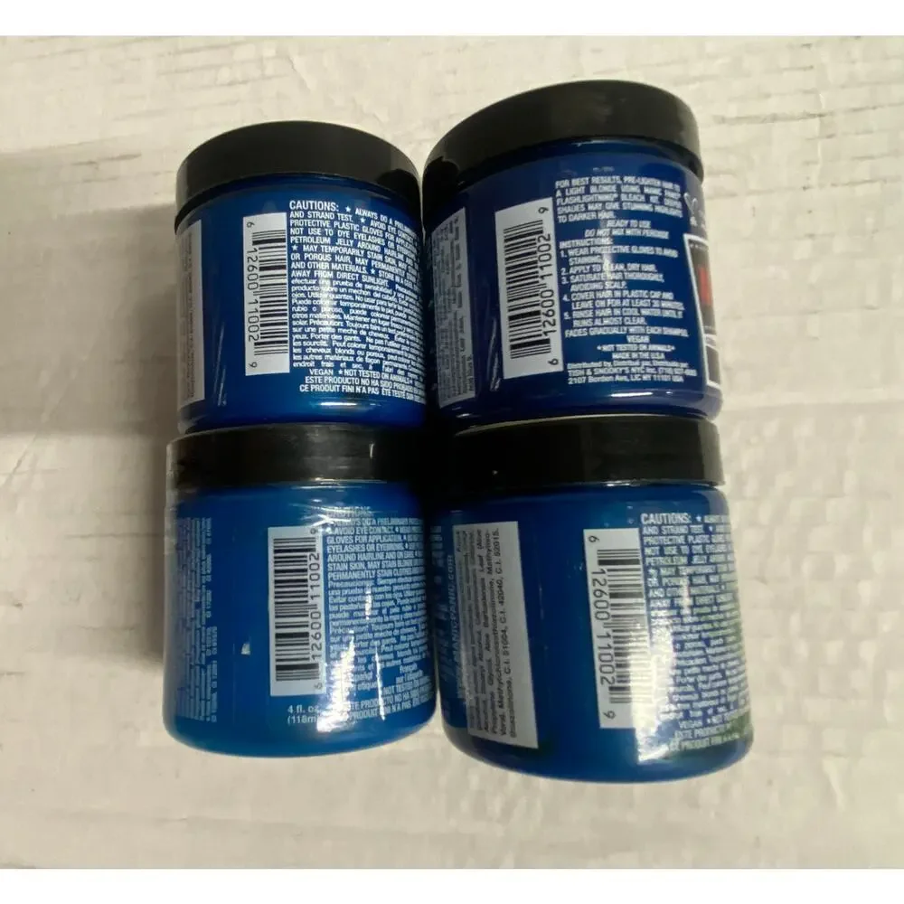 Manic Panic Atomic Turquoise Hair Dye Lot of 4 Semi-Permanent 4oz New Sealed